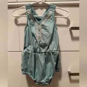 Old Navy Embroidered Romper 12-18 M